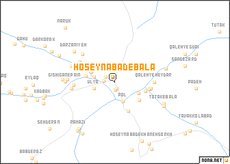 map of Ḩoseynābād-e Bālā