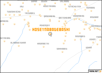 map of Ḩoseynābād-e Bāshī