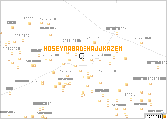 map of Ḩoseynābād-e Ḩājj Kāz̧em