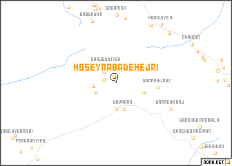 map of Ḩoseynābād-e Hejrī