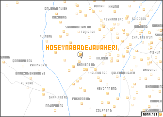 map of Ḩoseynābād-e Javāherī