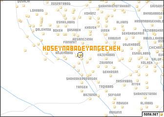 map of Ḩoseynābād-e Yangecheh