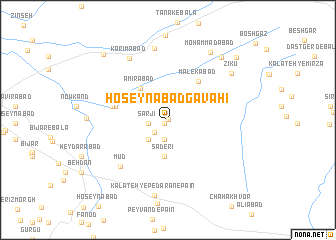 map of Ḩoseynābād Gavāhī