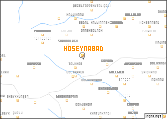 map of Ḩoseynābād