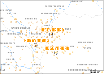 map of Ḩoseynābād