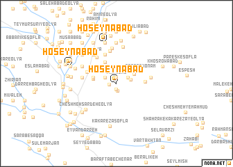 map of Ḩoseynābād