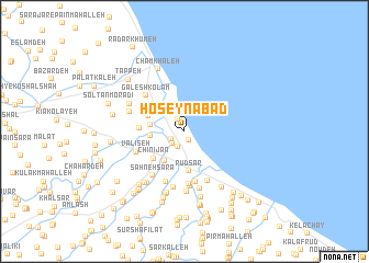 map of Ḩoseynābād