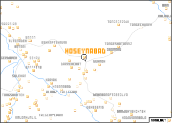 map of Ḩoseynābād