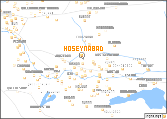 map of Ḩoseynābād