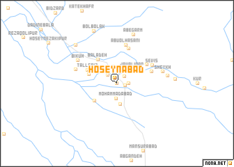 map of Ḩoseynābād