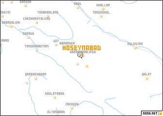 map of Ḩoseynābād