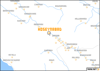 map of Ḩoseynābād