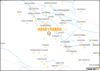 map of Ḩoseynābād