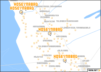 map of Ḩoseynābād