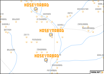 map of Ḩoseynābād