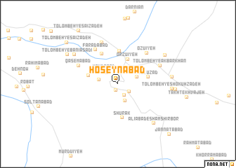 map of Ḩoseynābād