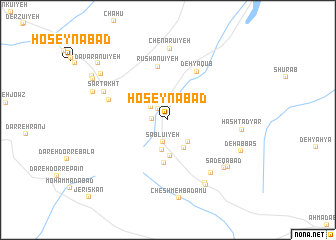 map of Ḩoseynābād