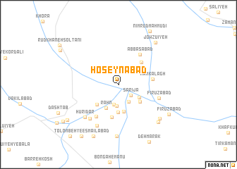 map of Ḩoseynābād