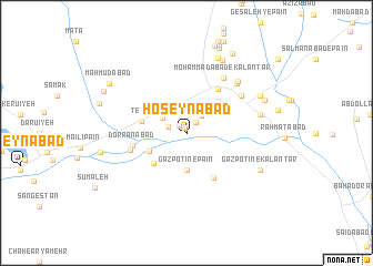 map of Ḩoseynābād