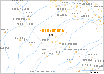 map of Ḩoseynābād