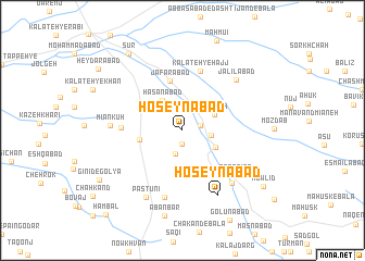 map of Ḩoseynābād