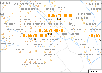 map of Ḩoseynābad