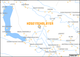 map of Ḩoseyn Ghalayem