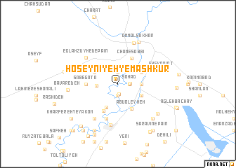 map of Ḩoseynīyeh-ye Mashkūr