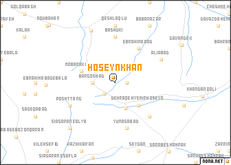 map of Ḩoseyn Khān