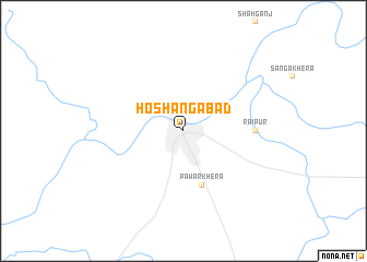 map of Hoshangābād