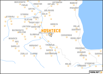 map of Hoshtecë
