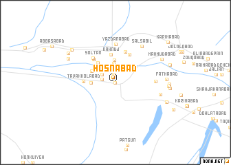 map of Ḩoşnābād