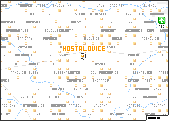 map of Hošťalovice