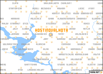 map of Hostínova Lhota