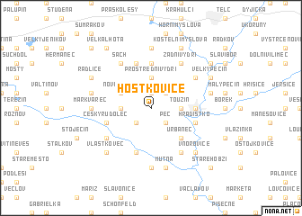 map of Hostkovice