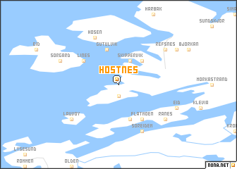 map of Høstnes