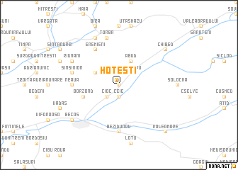 map of Hoteşti