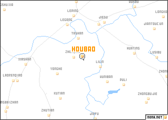 map of Houbao