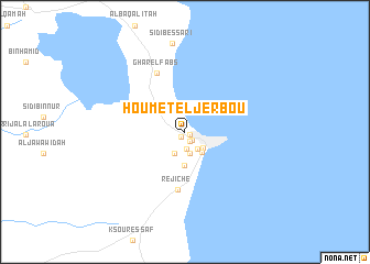 map of Houmet el Jerbou