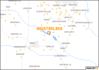 map of Houston Lake