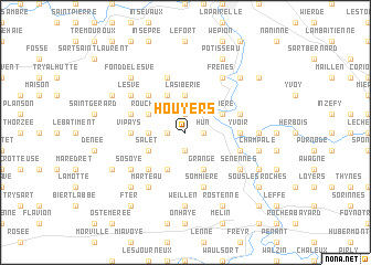 map of Houyèrs