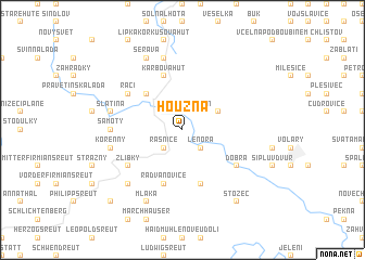 map of Houžna