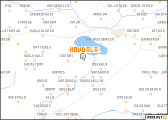 map of Hovdala