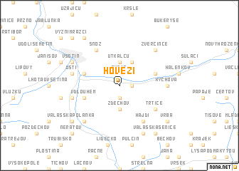 map of Hovězí