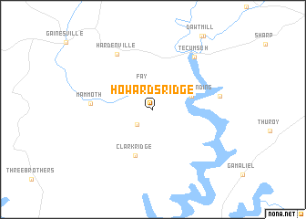 map of Howards Ridge