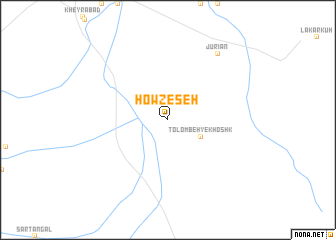 map of Ḩowẕ-e Seh