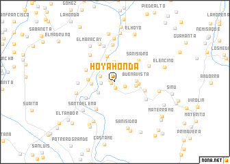 map of Hoya Honda