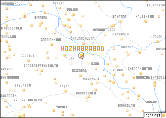 map of Hozhabrābād