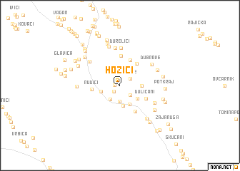 map of Hozići