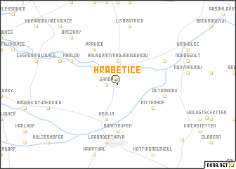 map of Hrabětice